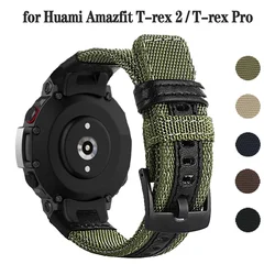 Nylon Loop Strap For Huami Amazfit T-rex 2 Smart Watch Watchband Correa For Amazfit T-rex Pro Tyrannosaurus Bracelet Accessories