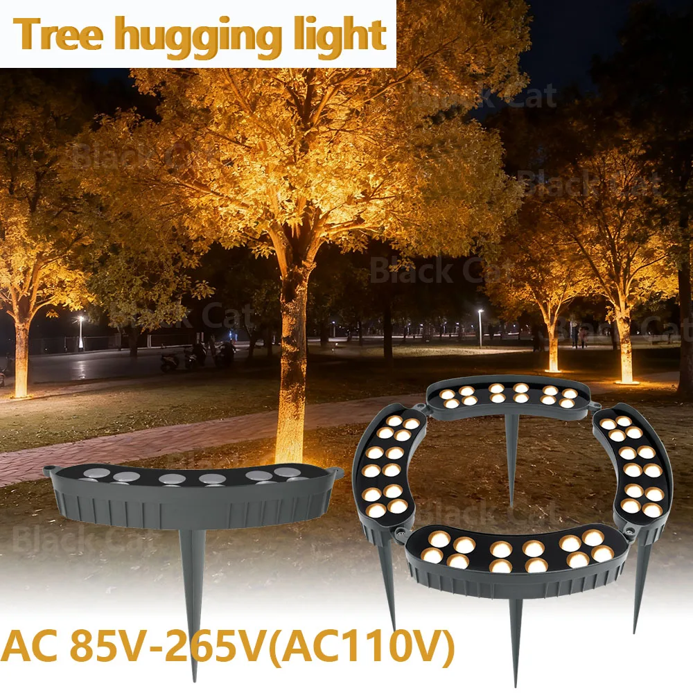 

AC85V-265V Светодиодная лампа для обнимания деревьев Садовое освещение AC110V Теплый белый уличный светильник IP65 Водонепроницаемая лампа для сада, двора, дерева