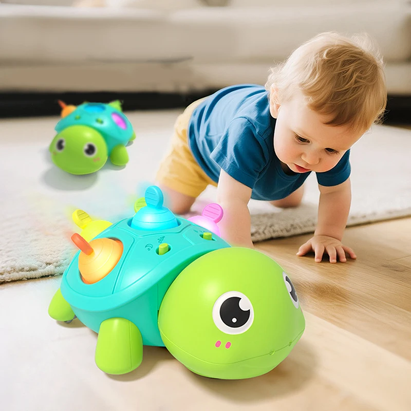 

Baby Toys 6–12 Months, Musical Turtle Infant Toy, Teething Toy With Light Up For Babies, Early Learning Educational Toy