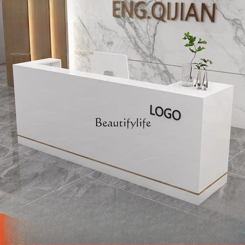 

Company reception simple modern beauty salon clothing store checkout page