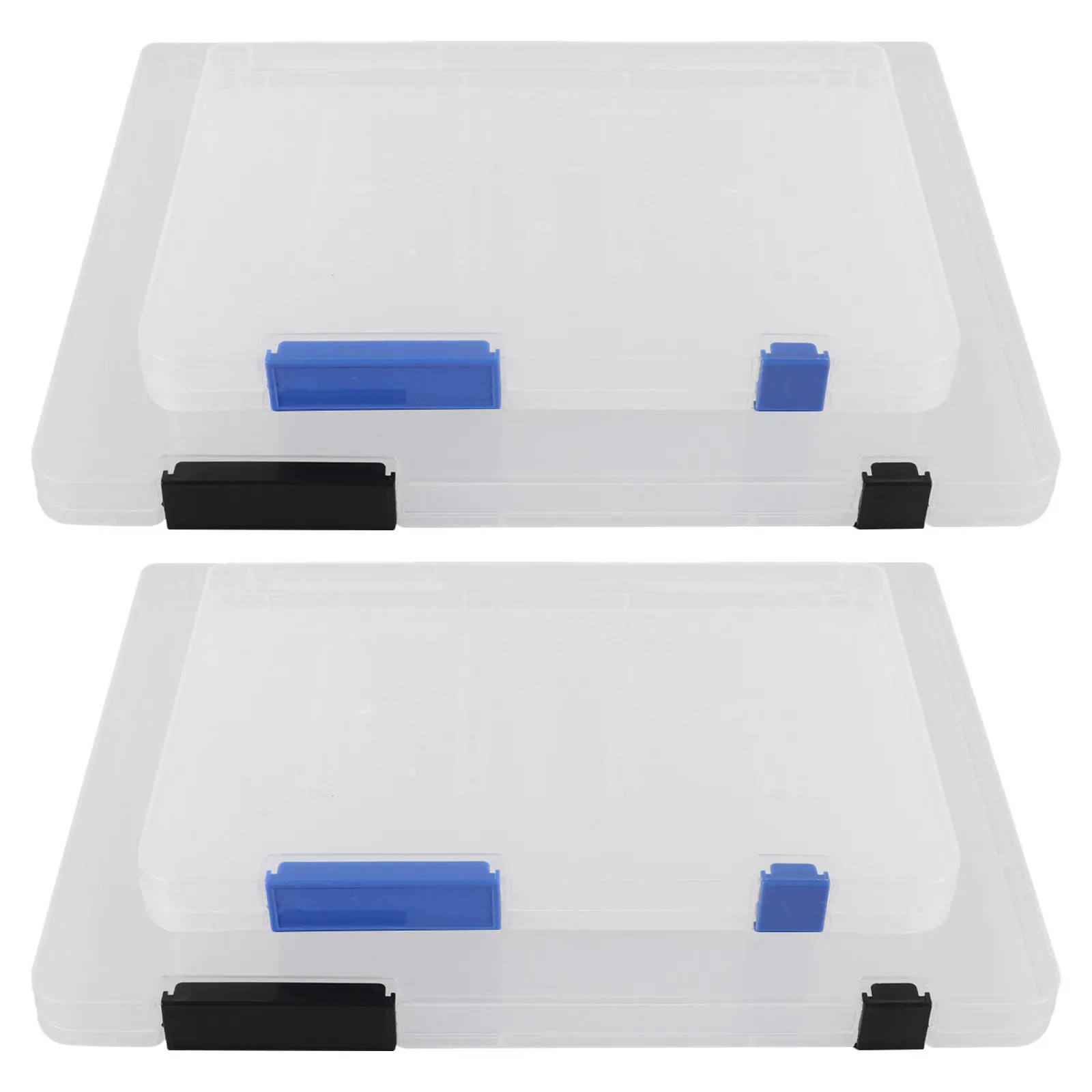 4Pcs File Storage Box Transparent A4 A5 Document Organizer Thickened Plastic Office Folder Buckle Paper Holder Magazine File Box