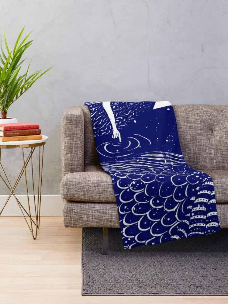 The Blue Shimmering Sea Lights Throw Blanket Weighted heavy to sleep Luxury Blankets