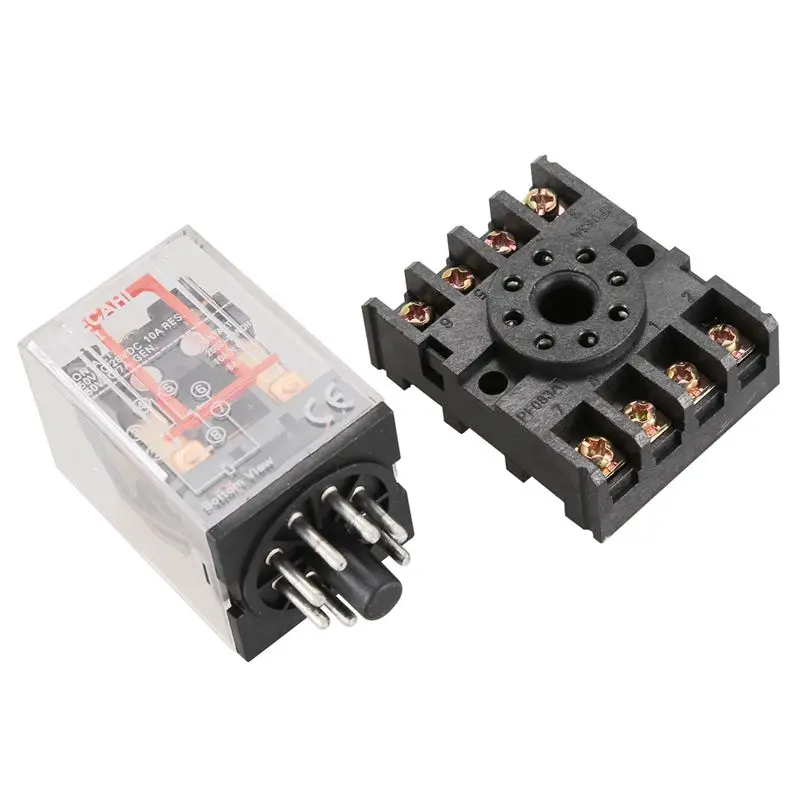 Superior-3X MK2P-I Clear Shell DPDT AC220V Coil Power Relay Socket Base