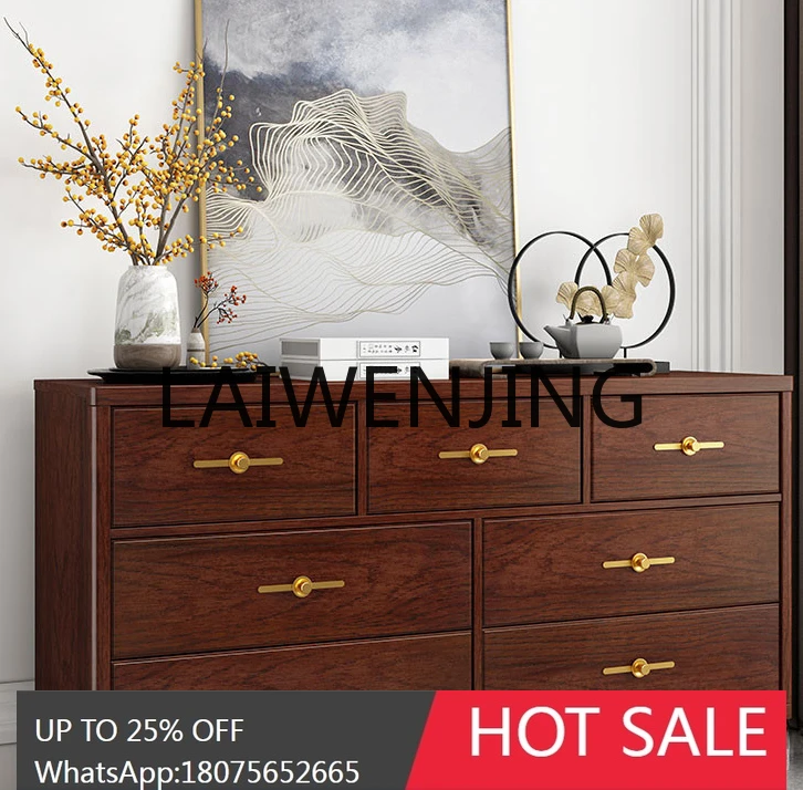 

New Chinese Style Storage Small Apartment Living Room Drawer TV Cabinet Bedroom Storage Solid Wood Chest of Drawers