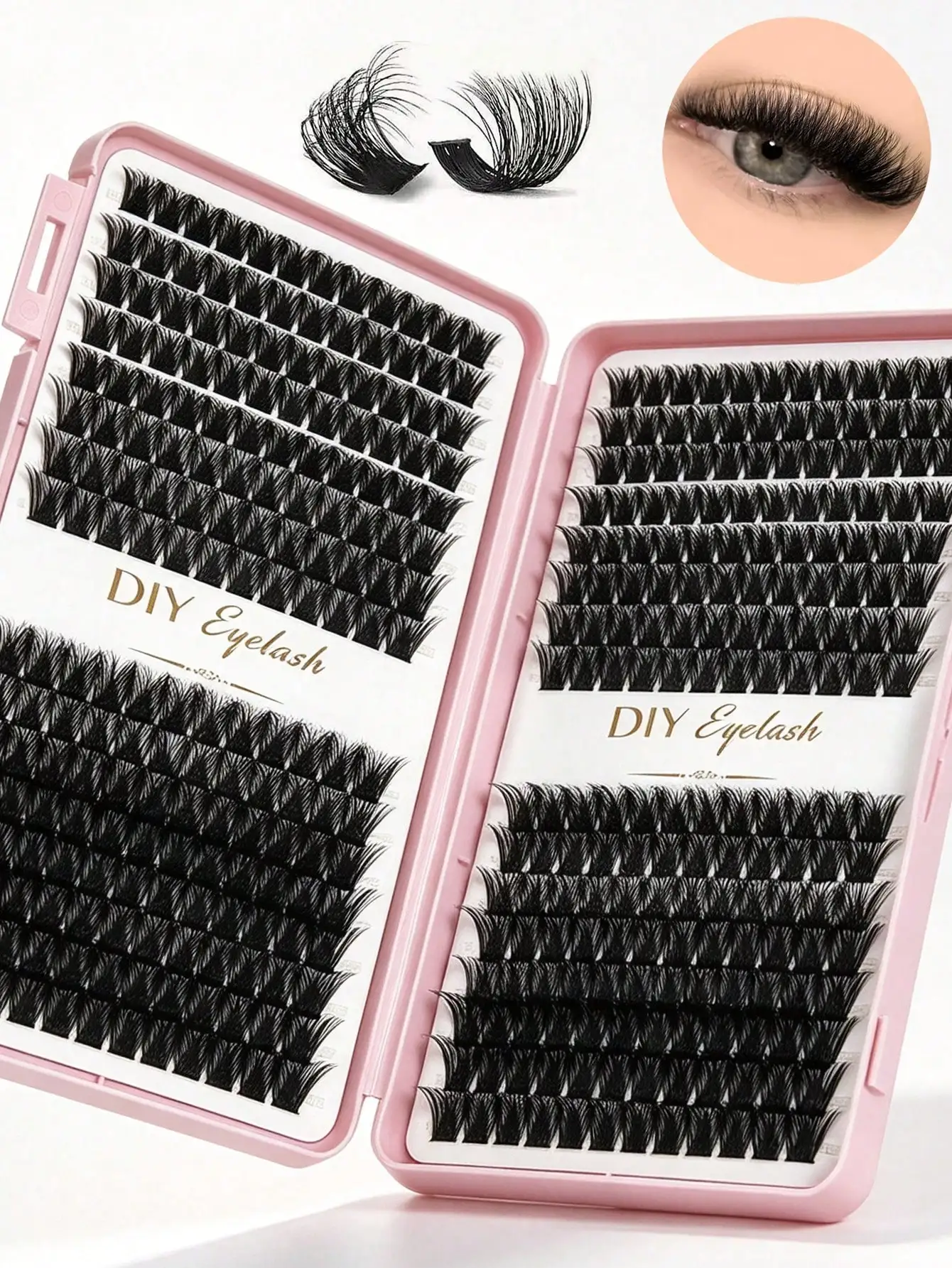 Individuelle Wimpernbüschel DIY Wimpernverlängerungsbuch, D-Curl Wimpernbüschel Wimpernverlängerung für Zuhause – Detail 2