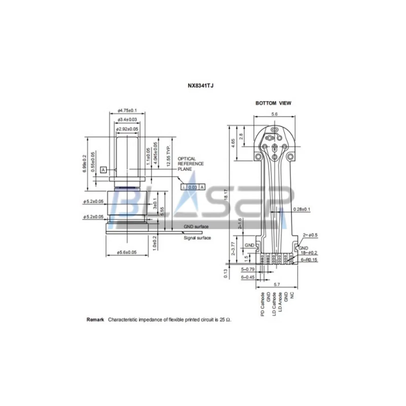 Imagem -04 - Diodo Laser Original Novo 1310nm 2mw Nx8341tn185b Tosa Mqw-dfb Pin-pd Pcs