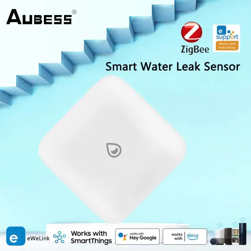 

EWeLink Zigbee Water Leakage Sensor Smart Home Real Time Water Intrusion Alarm Security Protection Device Flood Leakage Sensor