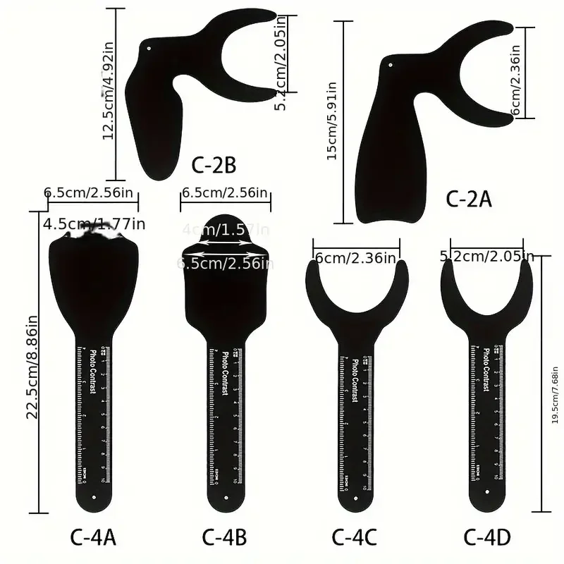 Kit de fotografía Intraoral para fotografía Dental, telón de fondo negro, 6 unidades por Set