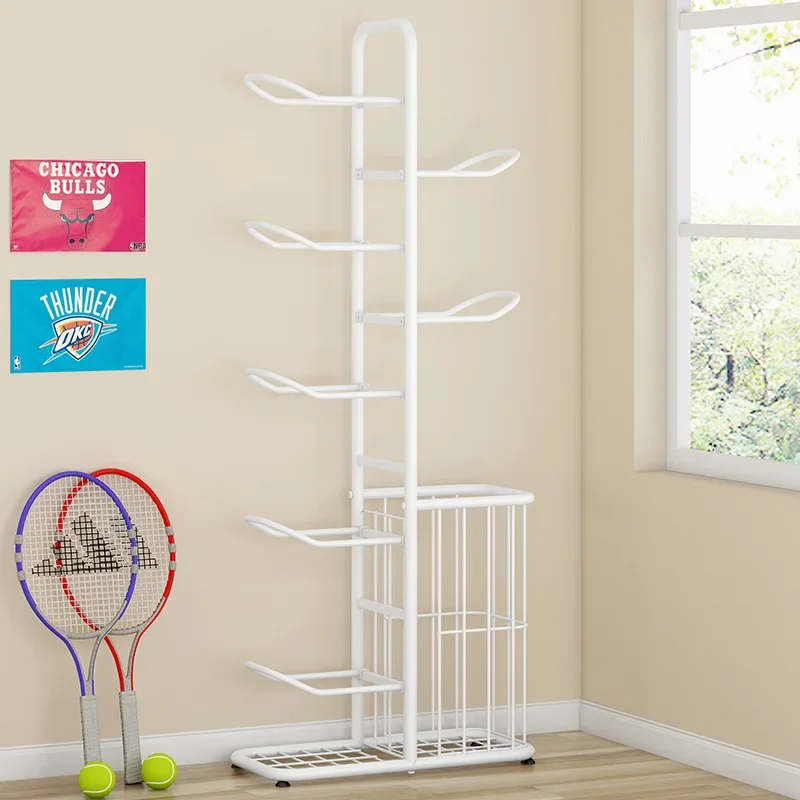 2026 Factory Customized Basketball Storage Rack Children's Toy Ball Storage Basket Table Tennis and Badminton Racket Storage Rac