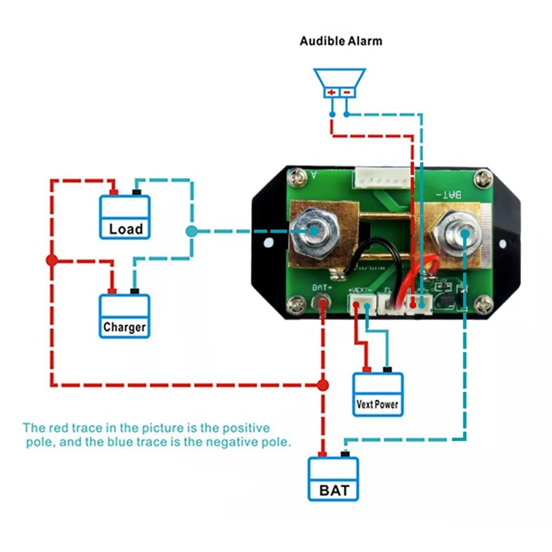 2X VA7510S Voltage And Current Meter,100A 6-75V/0V-120V DC Ammeter Voltmeter Monitor Output Battery Charge And Discharge