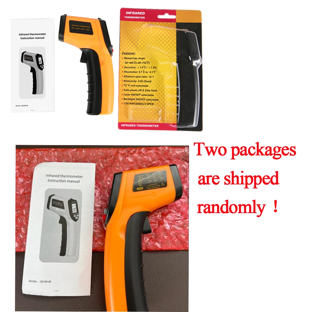 GM320 Infrared Thermometer Digital Pyrometer Non-Contact Laser -50~400 ℃ IR Laser Temp Meter Industrial Pyrometer Point Gun 40% view 6