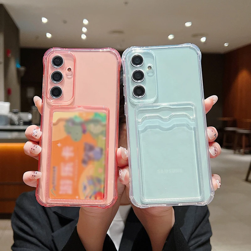 Hülle für Samsung Galaxy S25 Edge S26 S22 S23 S24 Ultra S26 S25 FE A18 A57 A37 A17 A27 A56 A55 A15 A36 Kartenfach Transparente Handyhülle – Detail 2