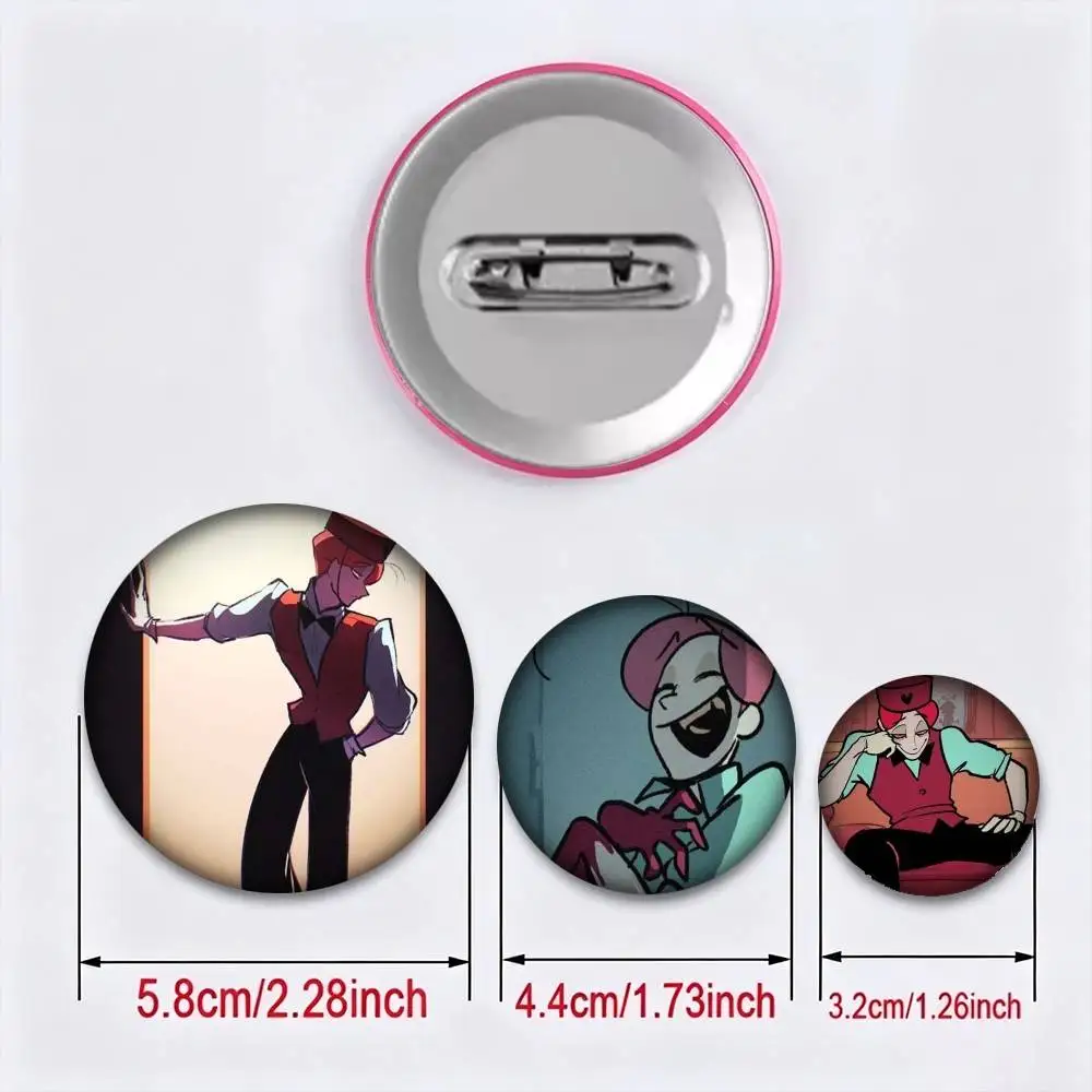 Animation P-Psycho Cuties D-Dr. M-Masacrik  25 32 44 58 75mm Badges Personalized Round Brooches Pins Accessory Gift