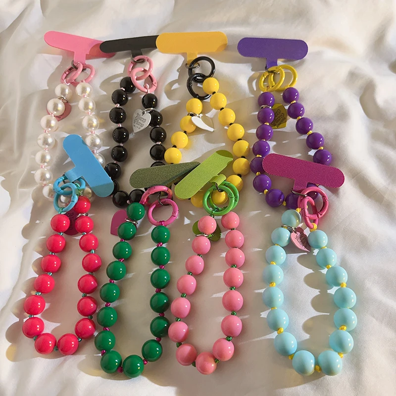 

Colorful Mixed Bead Bracelet - Versatile Korean-Style Chain for Phone Cases & CCD Cameras, Anti-Loss Accessory
