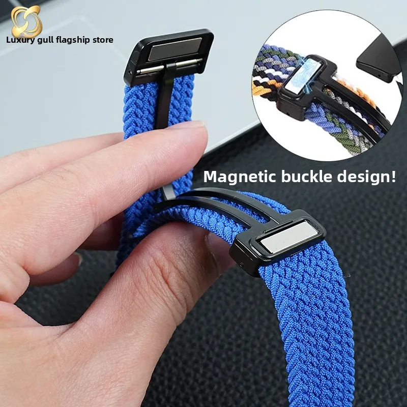 For Tissot 1853 PRX Super Player T137407A 410A modification quick-release magnetic woven nylon watch strap Bracelet wristband