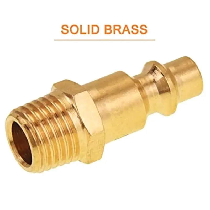 AT63-8-Piece Air Coupler And Plug Kit Quick Connector Air Fittings 1/4Inch NPT Industrial Brass Air Hose Fitting For Air Tool Pa