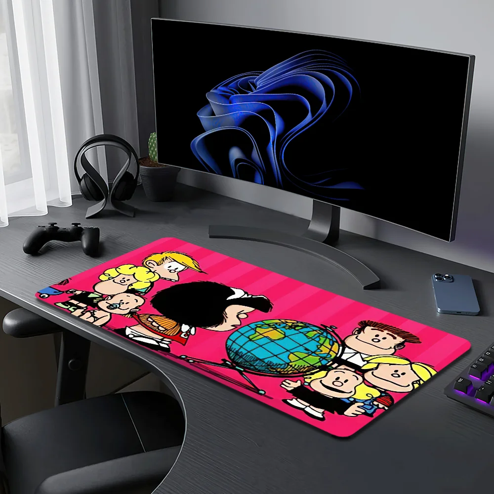 Mousepads Cartoon Mafalda Non-slip Lockedge Office Student Gaming Thickened Large Writing Pad Cushion Mouse Pad