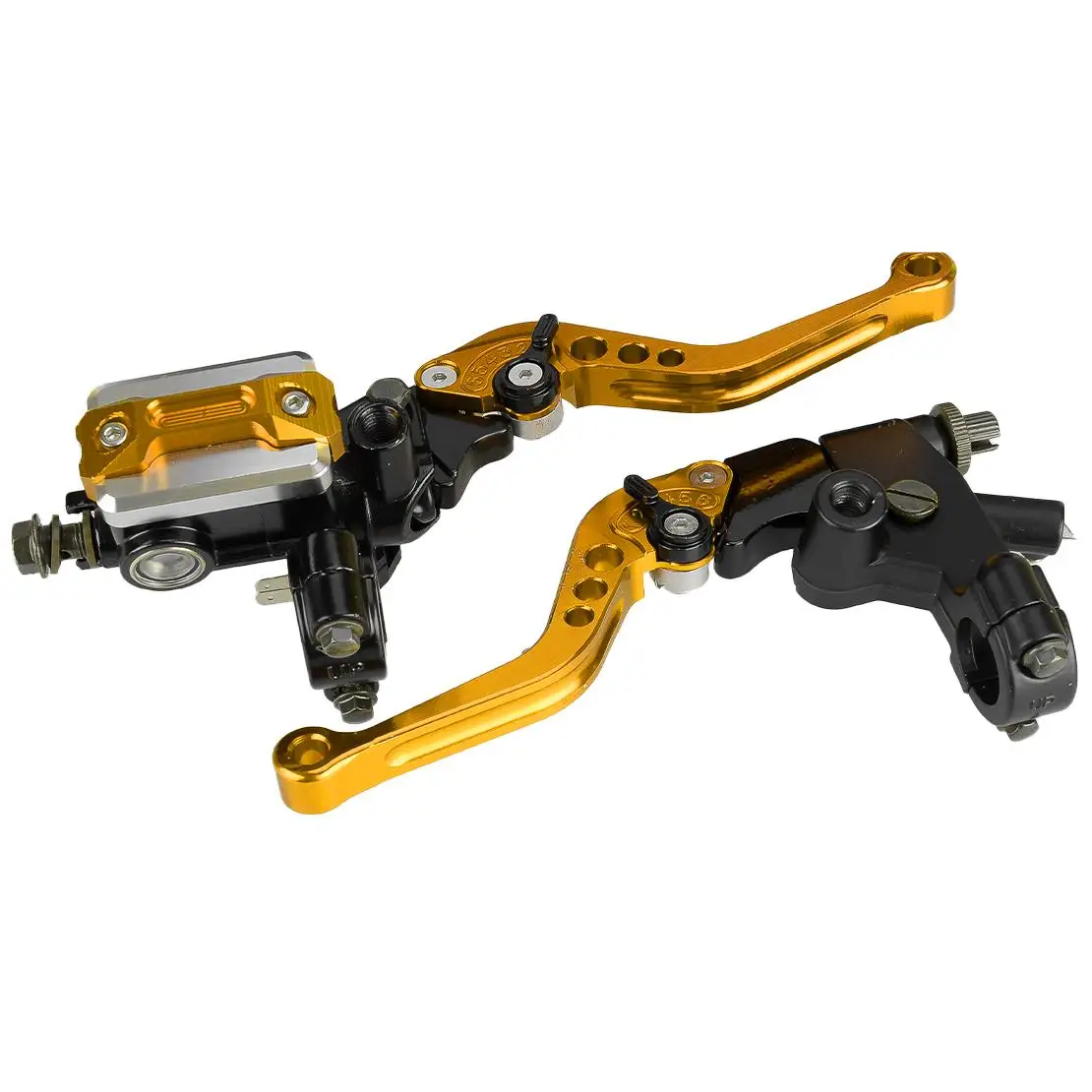 

Золотой 22 мм 7/8 "Универсальный руль мотоцикла, главный гидравлический тормозной цилиндр и комплект рычагов сцепления