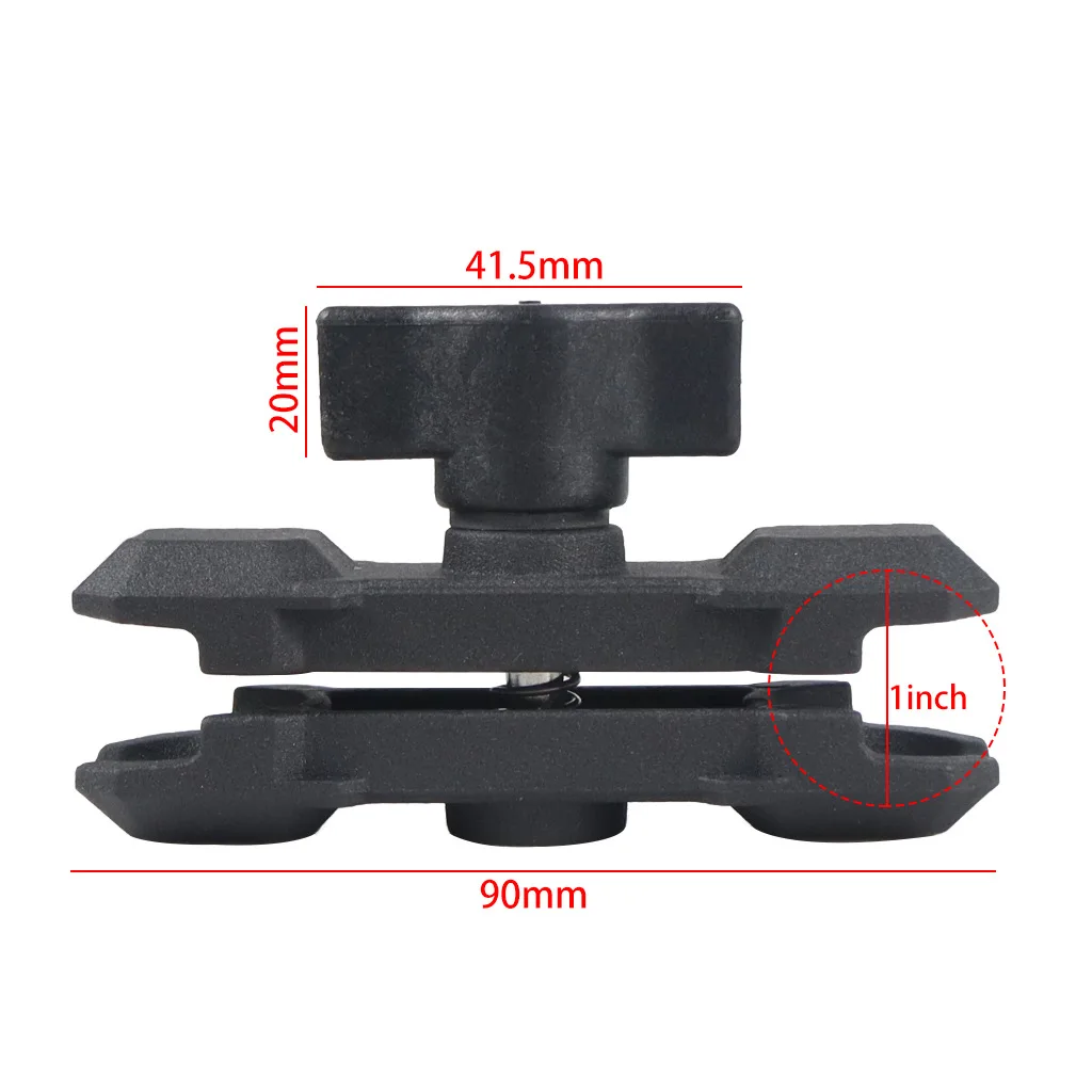 Aluminum Double Socket Extension Arm 1 inch Ball Head Base Adapter For GoPro Accessories insta360 Bike Motorcycle Bracket Holder