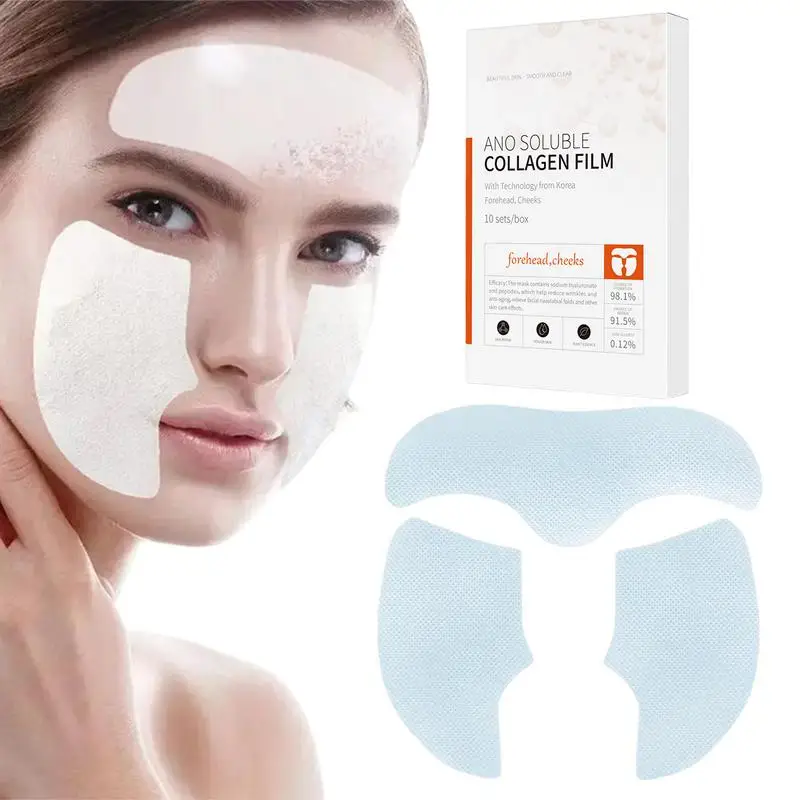 

Soluble Collagen Mask Soluble Lifting Anti-Aging Film for Face Melting Remove Dark Circles Facial mask forehead and cheek patch