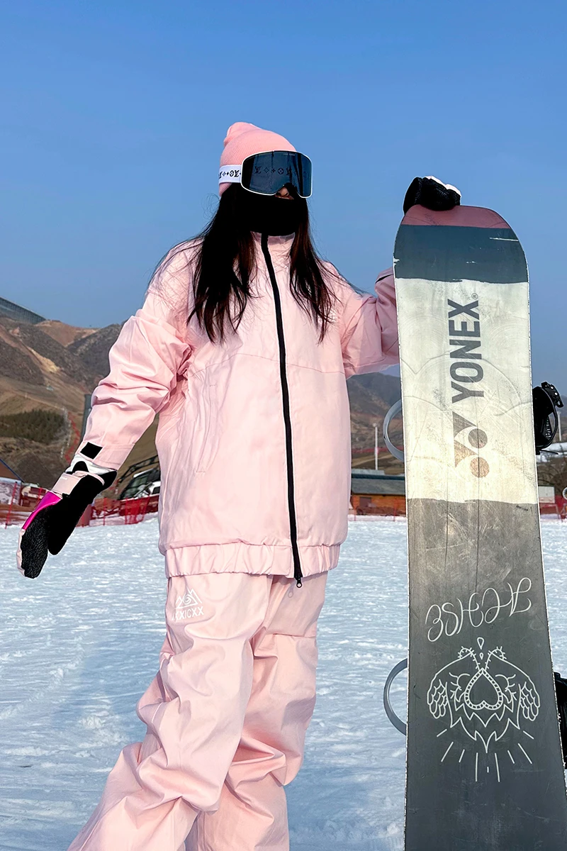 

Комплект лыжного костюма All-Mountain для пар | Водонепроницаемая термокуртка и зимние штаны для катания на лыжах и сноуборде курорте