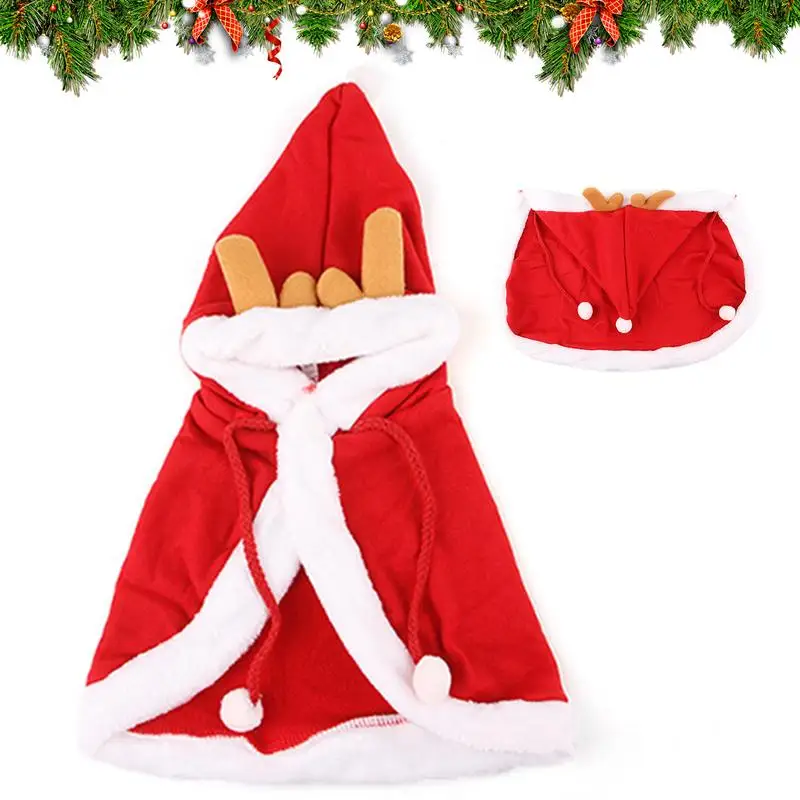 

Christmas Cat Dog Costume Christmas Elements Pet Cape Santa Claus Cloak Dog Costume Puppy Cape Soft Comfortable Holiday Wear For