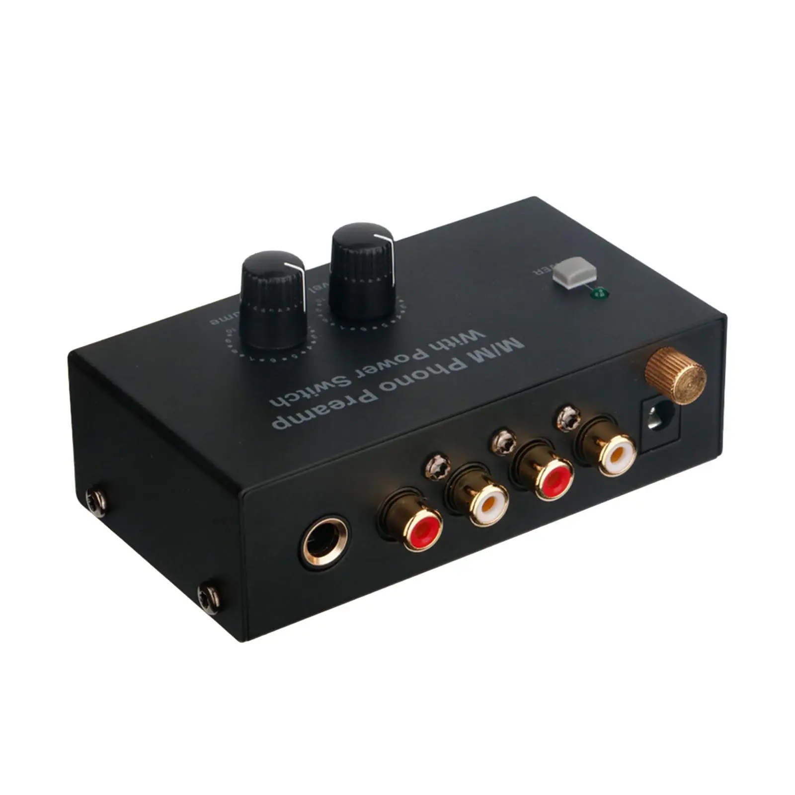 Phono Turntable Preamp for Vinyl Record Player Knob Control with Power Switch with Level Volume Control Stereo Preamplifier