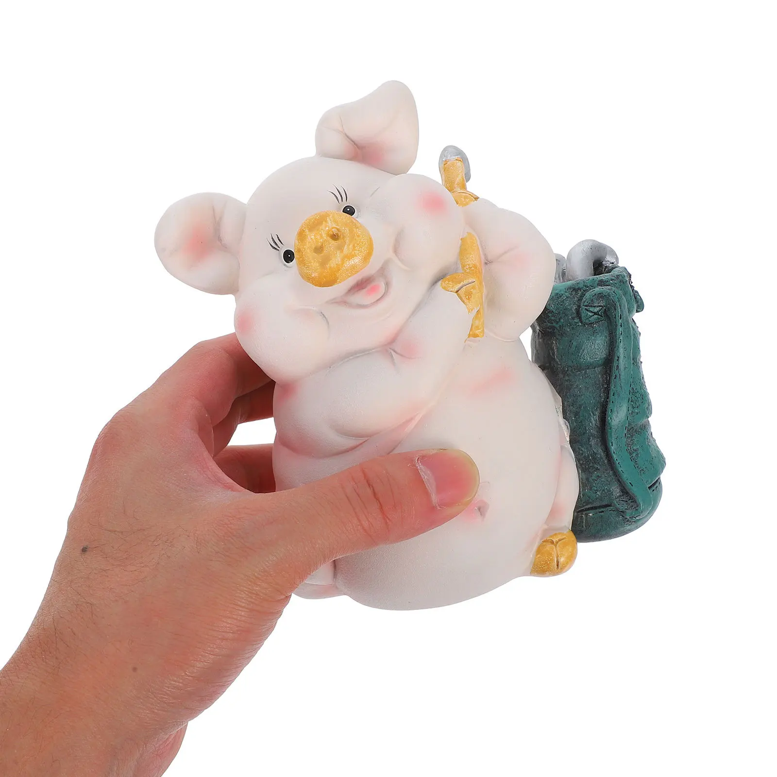 かわいい豚の形をした貯金箱、樹脂製の貯金箱、子供の誕生日パーティーの記念品、装飾的な貯金箱、コインや現金を入れる箱、豚の形をした貯金箱