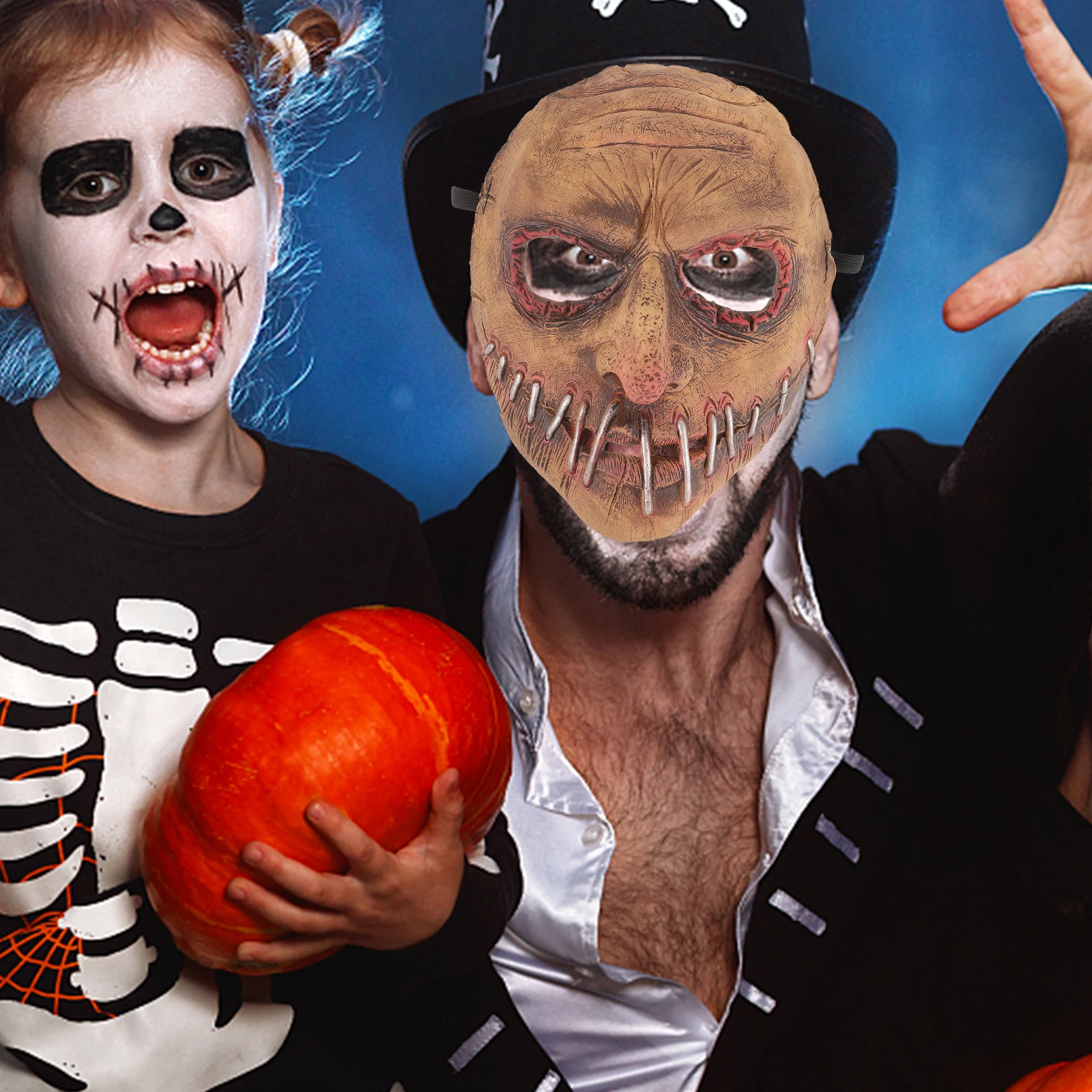 

Halloween Scary Mask Latex Decor Realistic Emulsion Ornament Party Cosplay Haunted House Prop Stage Performance