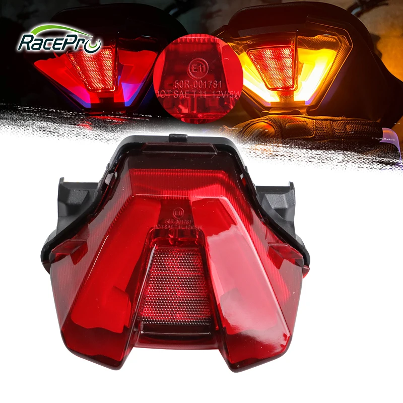 

RACEPRO New Arrival Motorcycle LED Integrated Blinker Taillight Rear Tail Brake Stop Turn Signals Light for YAM-AHA FZ07 MT07