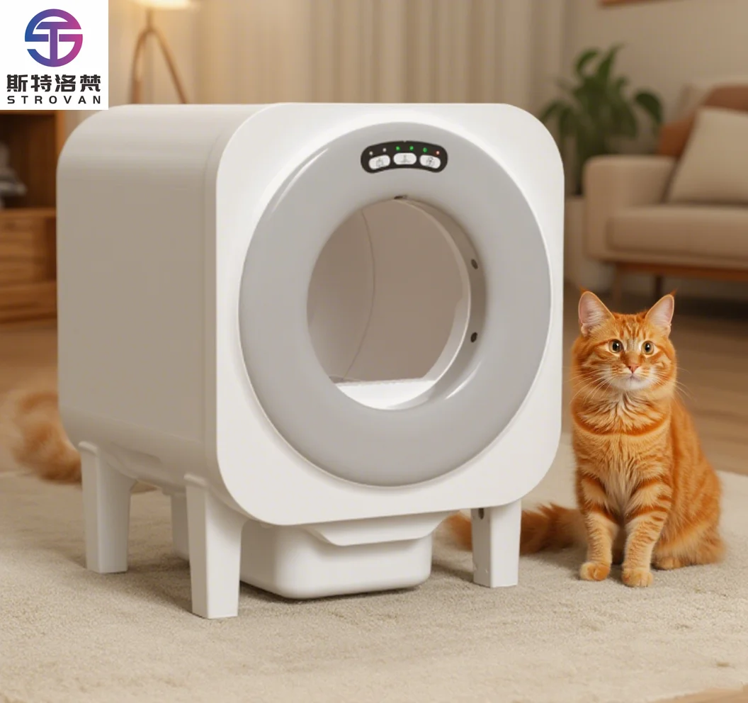 App Control Safety Protection  Deodorizer Electric Robot Automatic cat  Box Smart Self Cleaning  Box