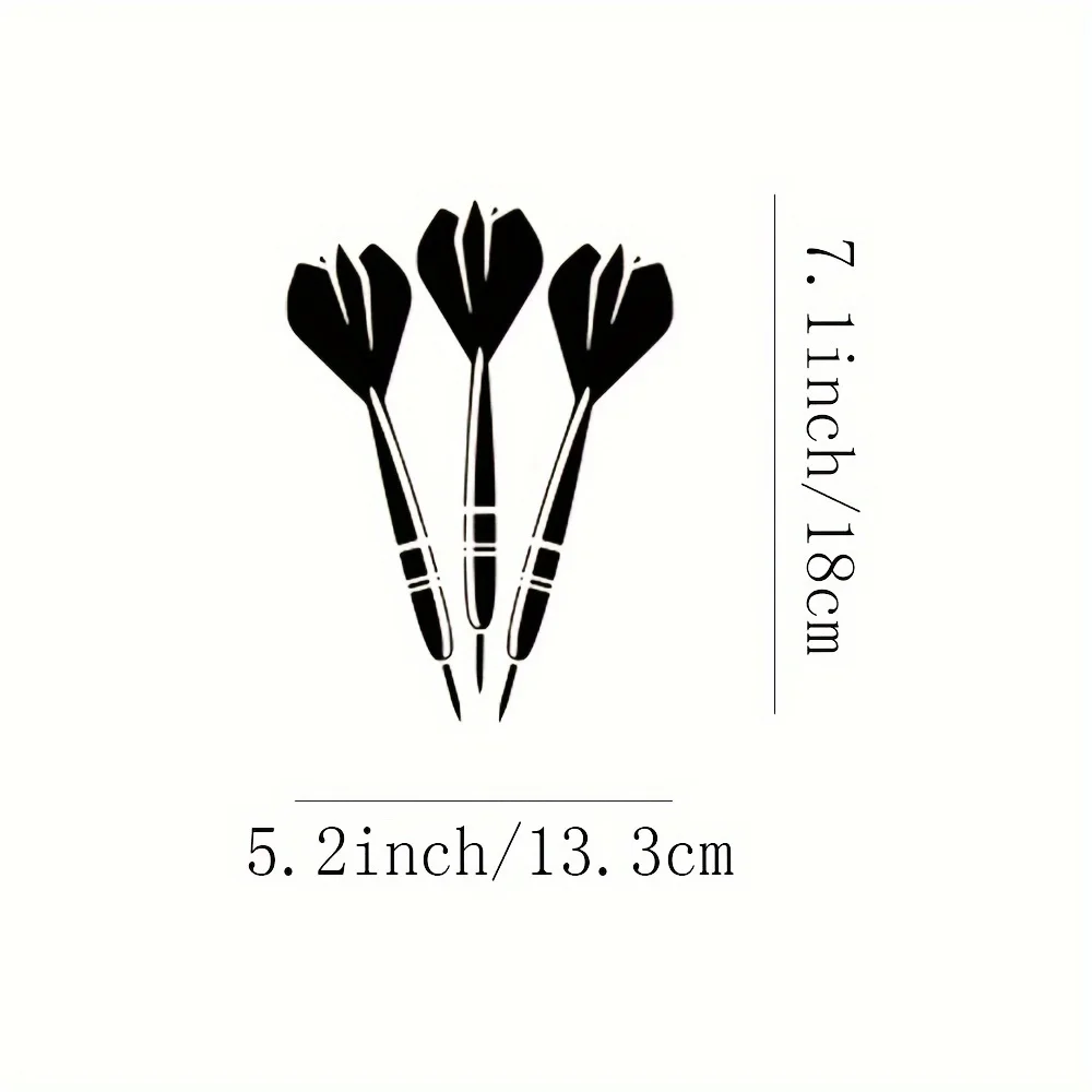 Cute Dart Design Car Sticker Removable Vinyl Decal Waterproof for Front Rear Windshield Trunk Window