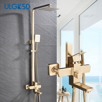 Shower Column System In The Bath Full Bathroom Rainfall Shower Faucet Set 3 Ways Stainless Steel   Faucet Adjustabile Mixer Tap