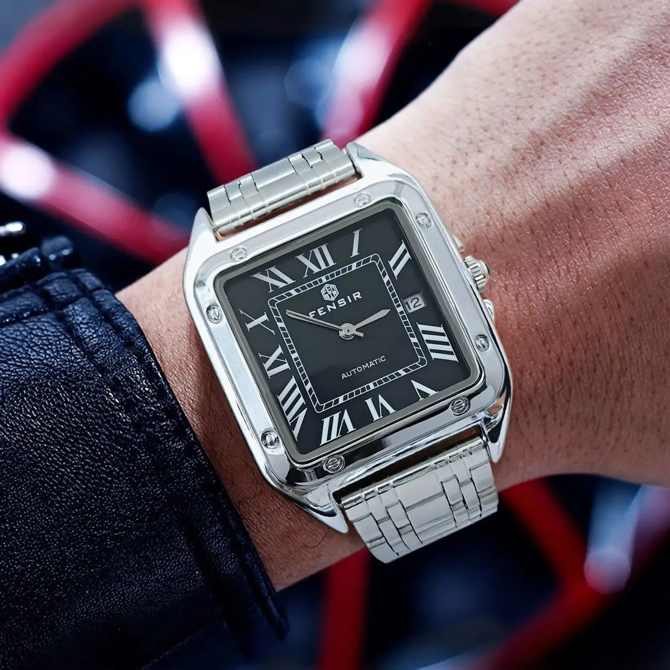 Square Business Men's Watch in European, American, Japanese, and Korean Style, Party Gift Watch, Fashionable Casual Versatile Personality Quartz Watch for Young Men, Students, and Socialites, the Best Gift for Him