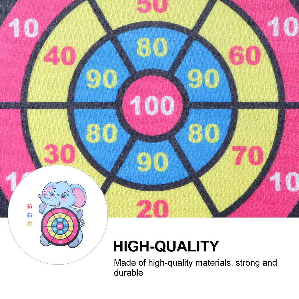 Childrens Animal Dart Board 3 Balls 1 Suction Cup 1 Strap Lightweight Easy Fix Fun Skill Game for Home Office Club Indoor