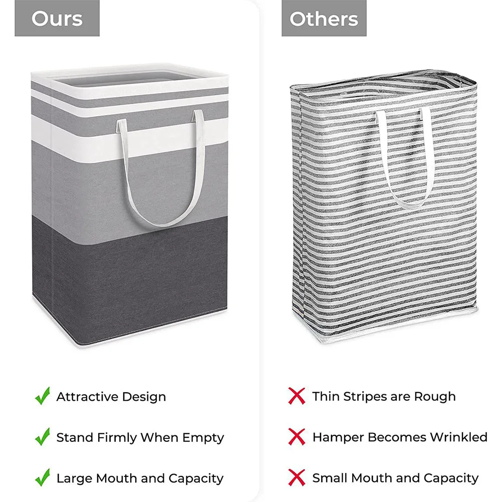 

Large Capacity Foldable Laundry Basket Reinforced Handles Oxford Cloth Storage Bed Sheets Household Dirty Clothes Organizer