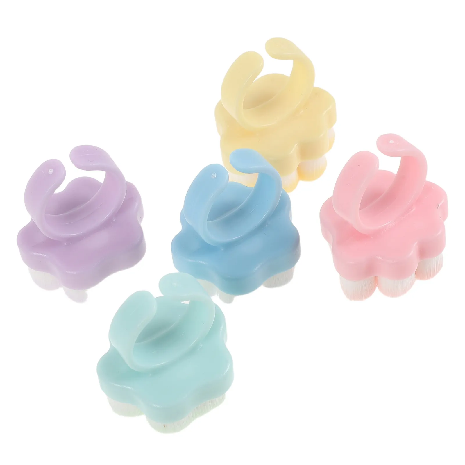 

Набор из 5 мини-щеток для удаления пыли с ногтей в форме кошачьей лапки с кольцевой ручкой, инструмент для маникюра, щетка для удаления пыли для салонов и домашнего использования