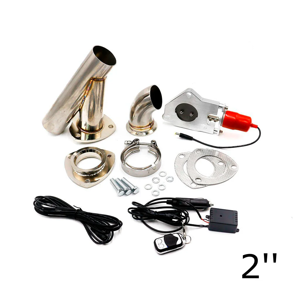 Car Electric Stainless Exhaust Cutout Cut Out Dump Valve Switch with Remote control kit 2\'\' 2.25\'\' 2.5\'\' 3\'\' Inch