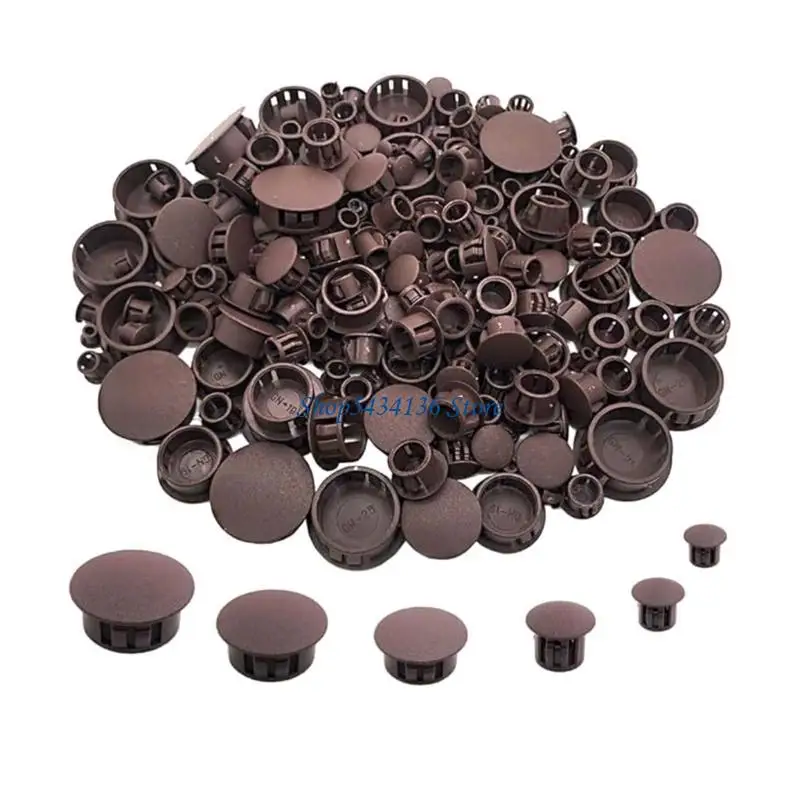 H7ED Round Hole Plugs Post Pipe End Caps 360pcs for Securing Furniture Pipe Openings