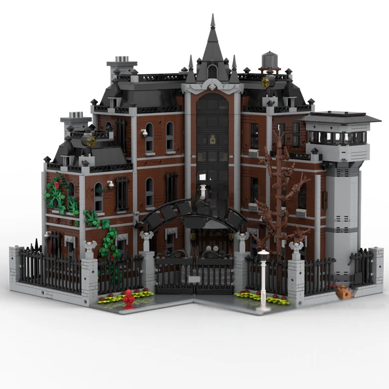 City Street View Model MOC Building Bricks Town Residential Villa Modular Technology Children Holiday Gifts Assemble Toys Suit
