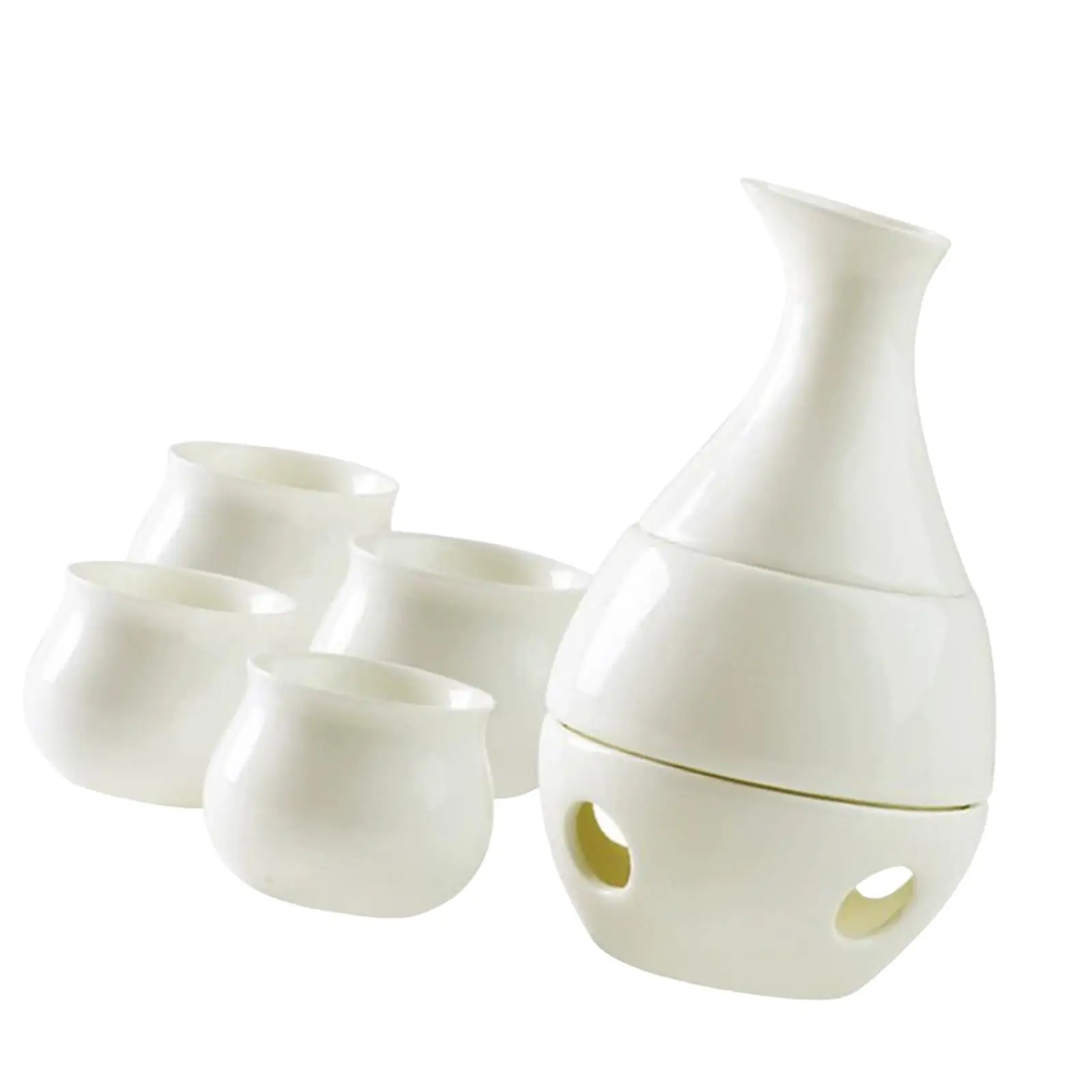 Ceramic Sake Set with Warmer Gift Sake Bottle for Restaurant