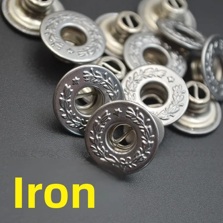 

I-shaped Buckle, Denim Buckle, Imported Iron S-foot Laurel Buckle, Retro Silver 17mm Spot Button, Metal Buckle.