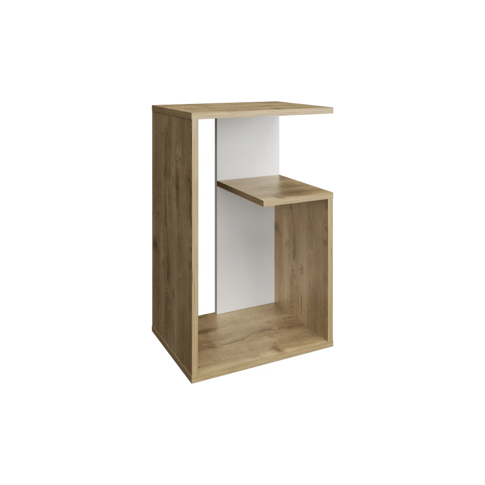 Side Table 25" H 1 Shelf Durable Engineered Wood Construction Ensures Long-lasting Stability and Performance