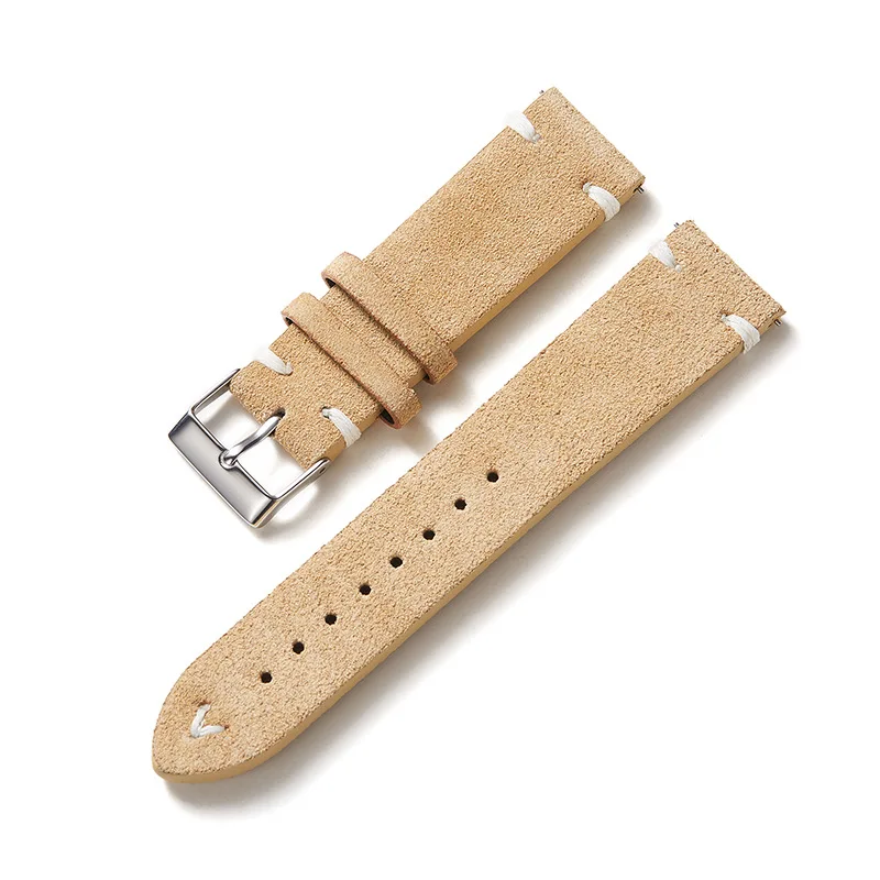 UTHAI G33 Suede Watch Strap 20mm 22mm Color Stitching Leather Smart Watch Bracelet Accessories For Samsung For Huawei Watchband