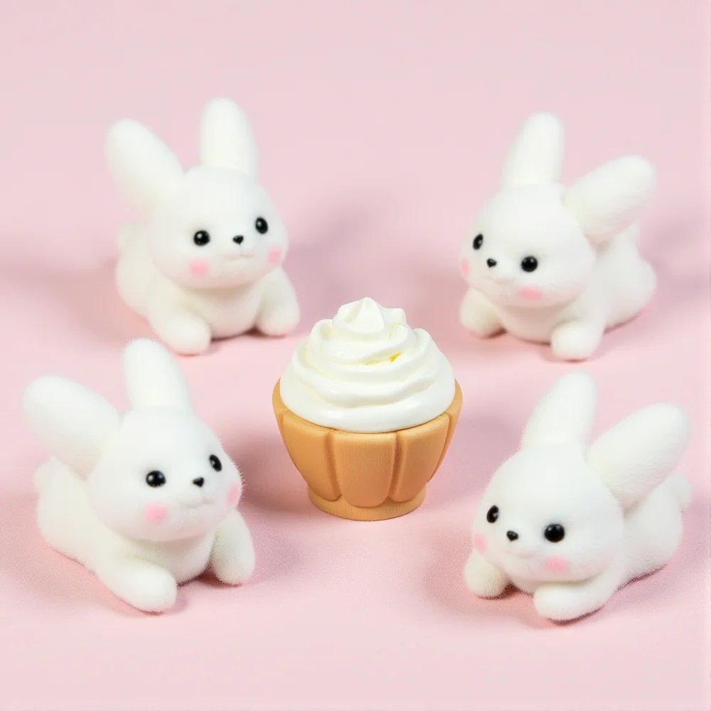 Figurines Miniatures Cute Rabbit Animal Micro Landscape Bunny Ornaments For Home Decoration Decor For Room Desk Accessories