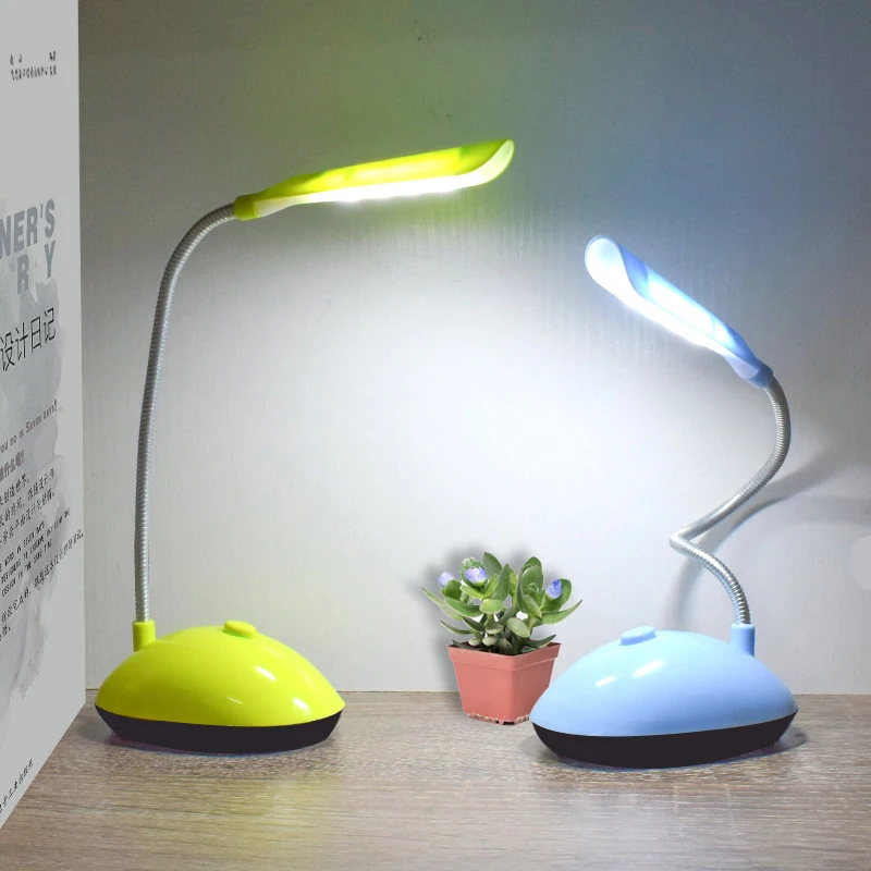 【K】Mini LED Lamp 360 Degree Rotating Eye Protecting Desk Lamp Portable Dormitory Reading Light Bedside Table Decorative Lamp