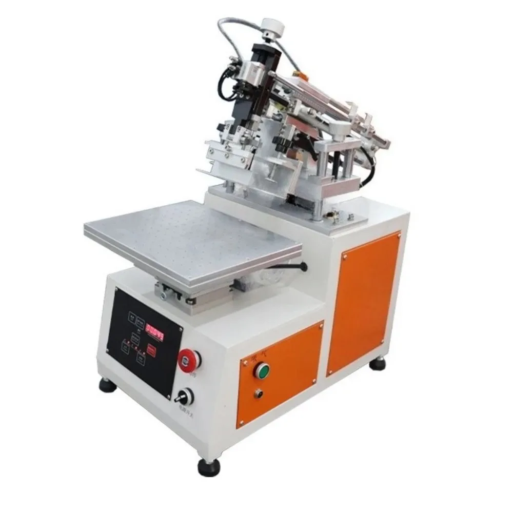 Small flat pneumatic screen printing machine Semi-automatic desktop plastic packaging processing screen printing machine