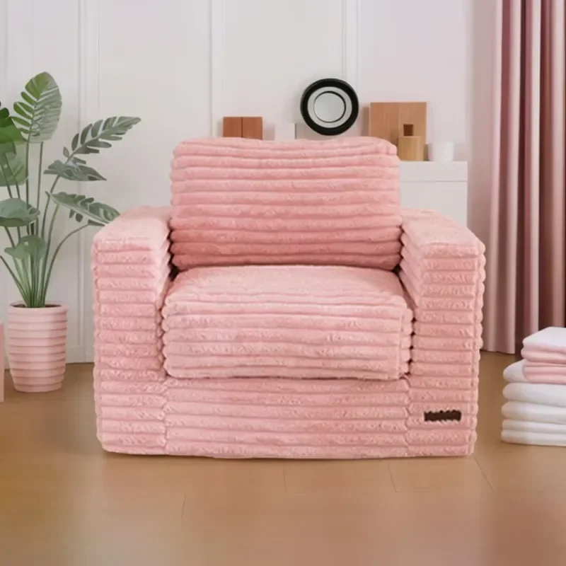 for Bean Bed Sofa with Removable Cover Memory Foam Filled Combination Sofa Tufted Velvet and Fabric Bedroom