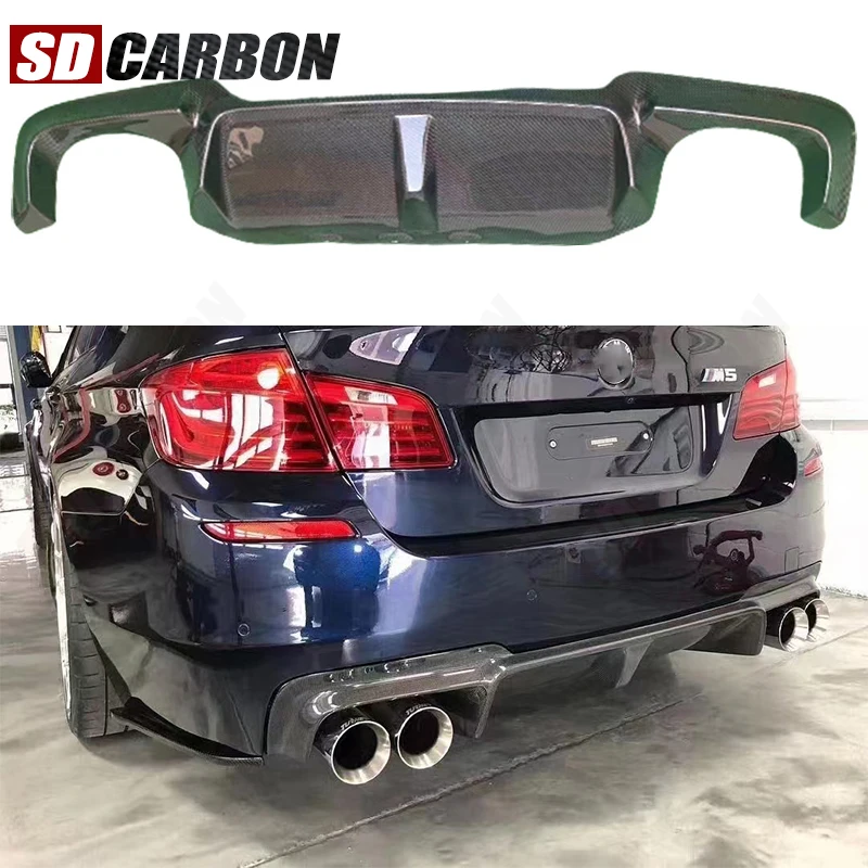 

Для BMW 5 серии F10 F18 2010-2016: задний диффузор из карбона, сплиттеры, спойлер, накладка на бампер, комплект обвеса