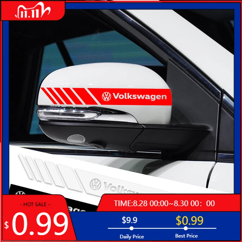 

Колпаки ступиц, 2 шт., наклейки на зеркало заднего вида, виниловая пленка, наклейки, Стайлинг для Volkswagen B7 B6 B5 Golf 4 5 6 Polo Passat CC Jetta Mk6